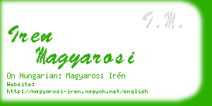 iren magyarosi business card